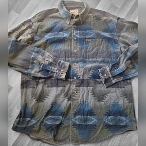 Woolrich Vintage Aztec Print Men's 2xl Button Down